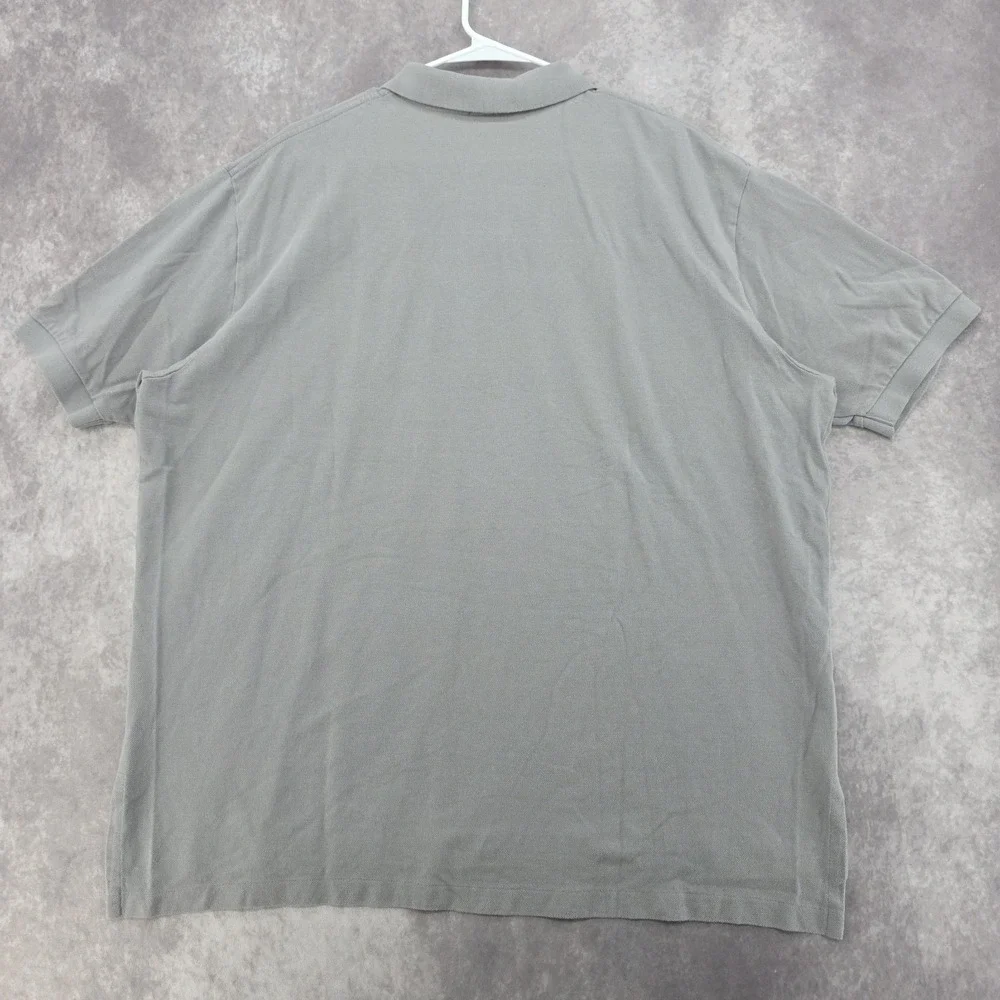 Polo Ralph Lauren Shirt Mens XXL Gray Short Sleeve Pique Mesh Blue Pony Polo